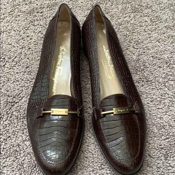 Salvatore Ferragamo Shoes - Croc Salvatore Ferragamo loafers!